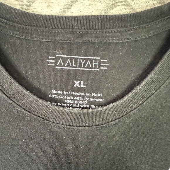 Aaliyah T shirt Vintage retro Spray paint style black - Picture 9 of 11